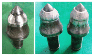 Before and After Comparison of Coal Machine Cutter Teeth Laser Cladding